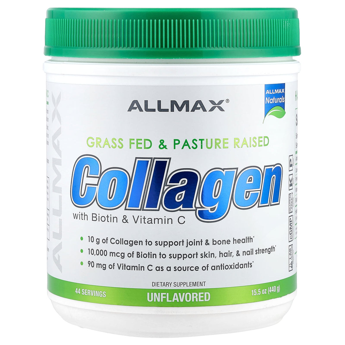ALLMAX Collagen with Biotin & Vitamin C, Unflavored, 440 g