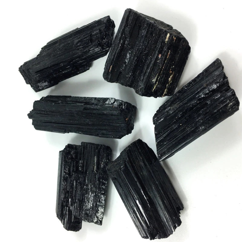 Crystals, Stones & Gems, Rough Cut Black Tourmaline