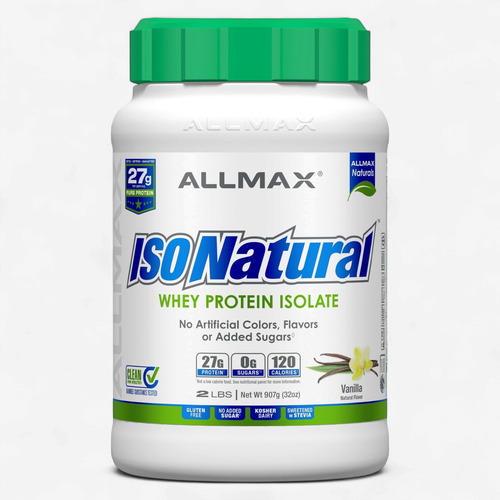 ALLMAX IsoNatural 2lbs Whey Protein Powder Isolate 2 Flavors