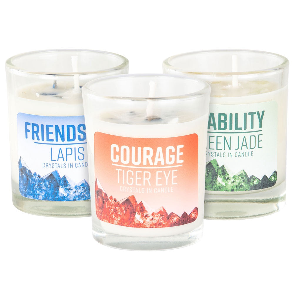 Candles | Energy Stone Infused | Assorted