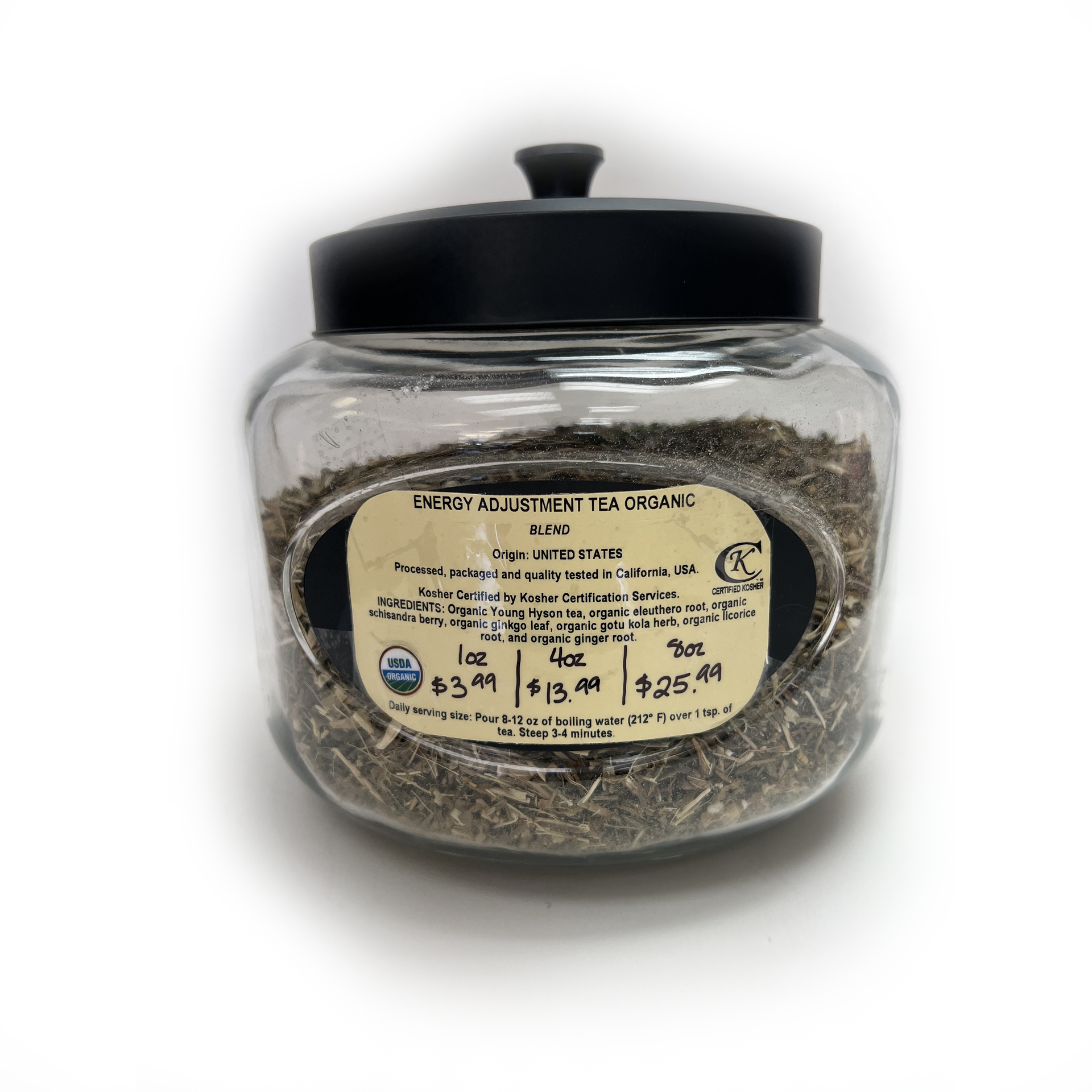 Energy Adjustment  Organic Loose Tea by the Ounce