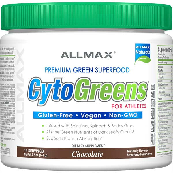 ALLMAX CytoGreens 161g Vegan Chocolate Powder