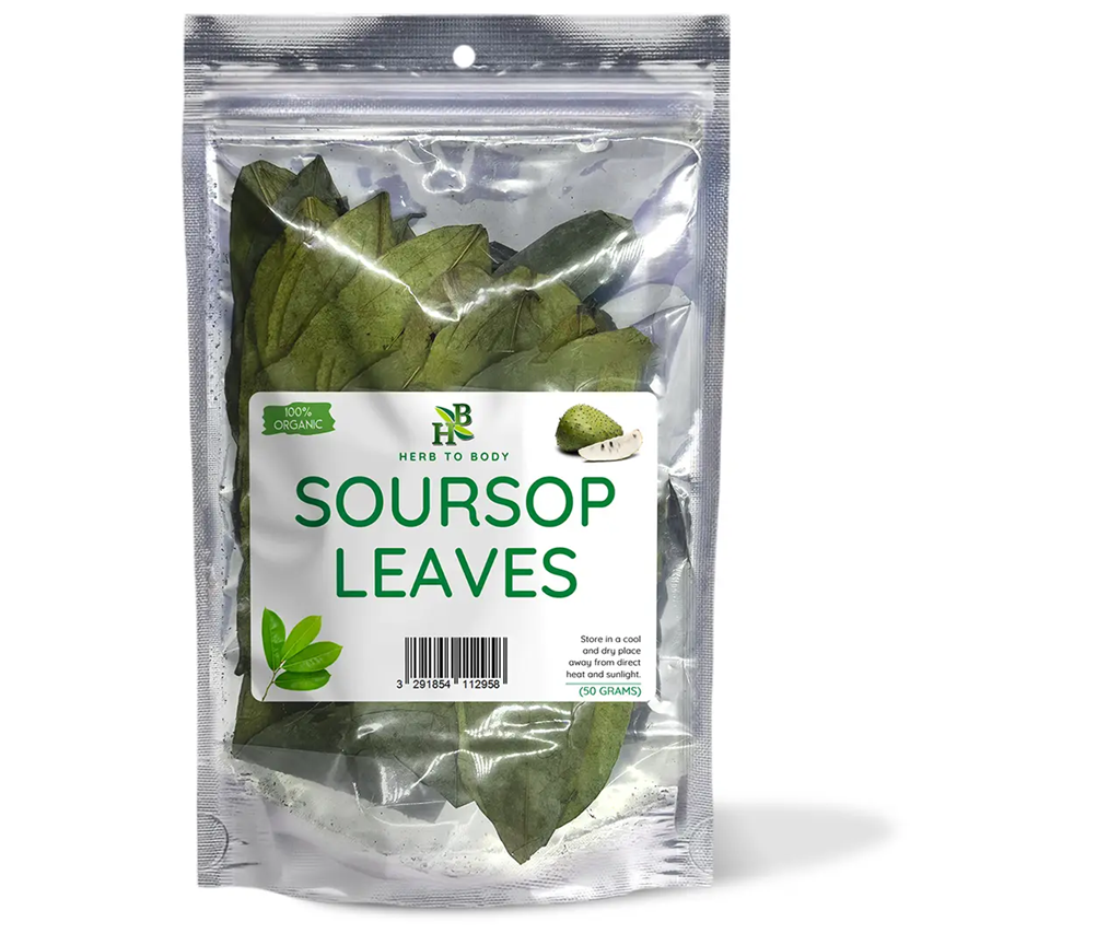 Herb to Body Organic Soursop Leaves 50g - Dried Leaf Hoja De Guanabana