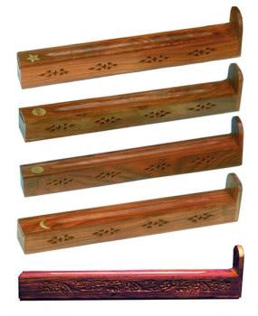 Wood Incense Burner Boat