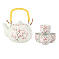 Sakura Cherry Blossoms Tea Set 22oz Tea Pot with 4 Cups