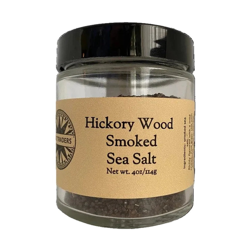 Salt Traders Hickory Wood Smoked Sea Salt on white background