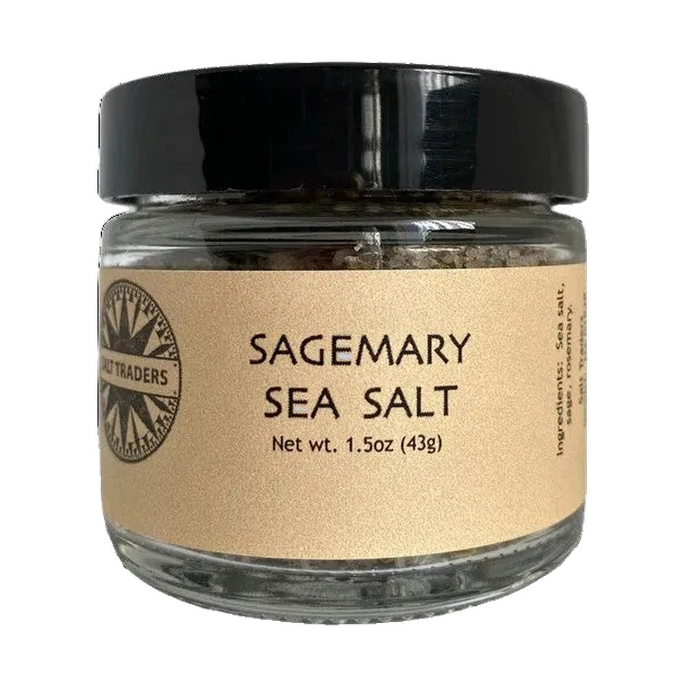 Salt Traders Sagemary Sea Salt on white background